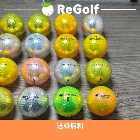 【中古】 ロストボール Chromax クロマックス 銘柄混合 メタリックカラー マルチカラー 20球 ACランク ゴルフボール リゴルフ